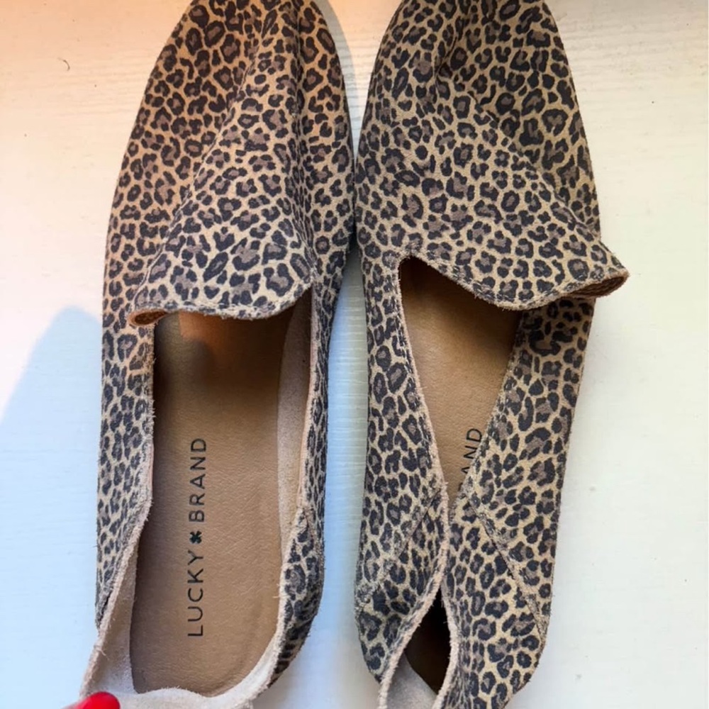 Lucky Brand Tan Leopard Print Flats